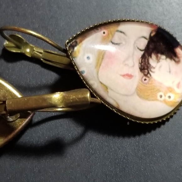 Klimt teardrop earrings - Picture 3 of 5
